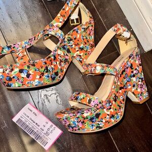 JustFab Multicolor Platform Heels